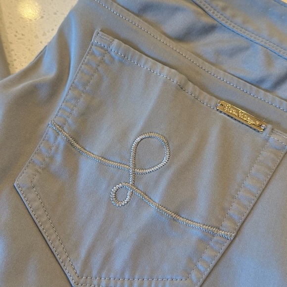 Lilly Pulitzer Worth Jeans in Palm Beach Grey Season-less Soft Stretchy Size 12 - Picture 10 of 15